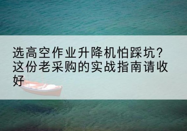 东丰高空作业升降机厂家推荐-选高空作业升降机怕踩坑？这份老采购的实战指南请收好